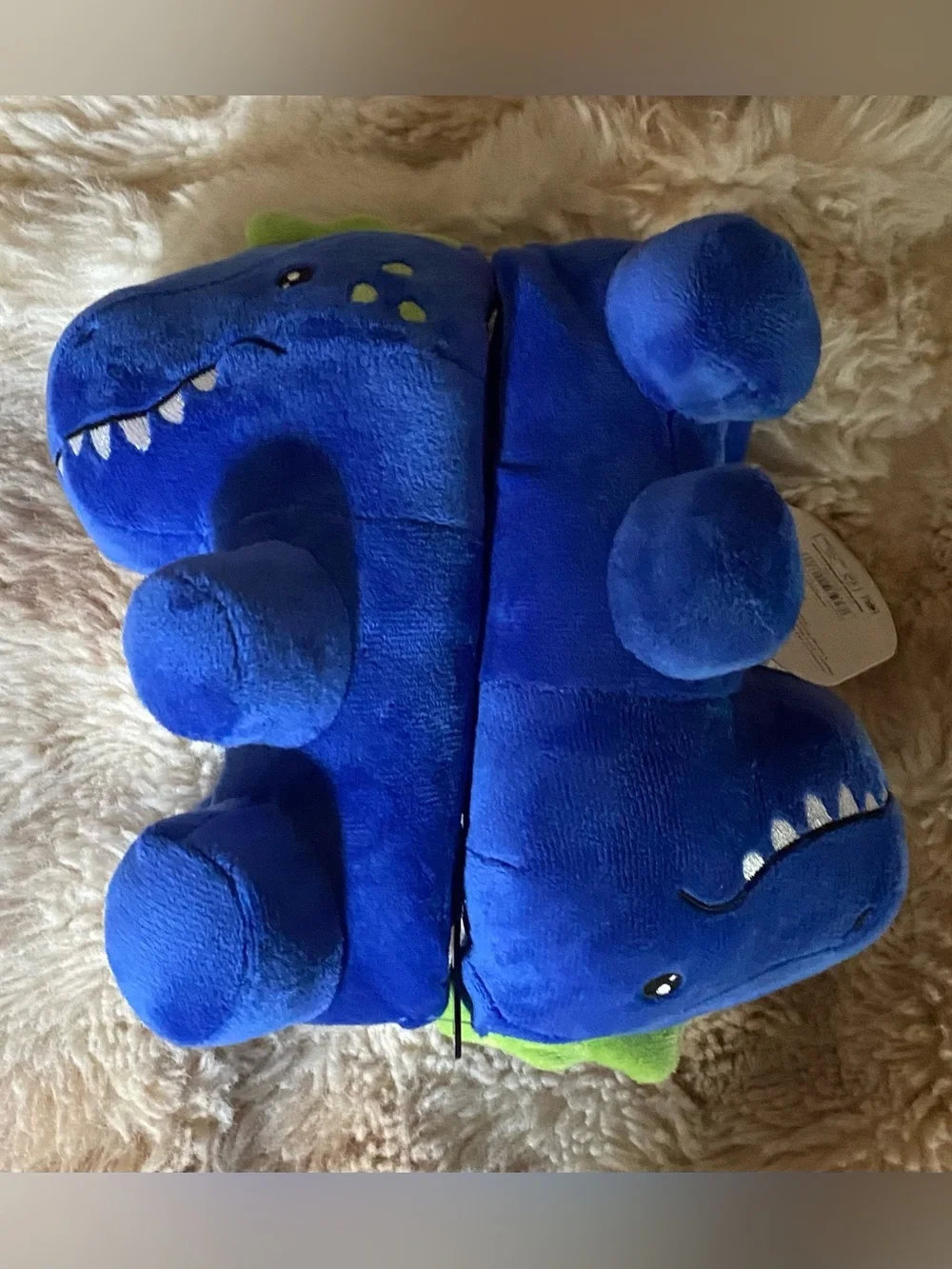 Blue Dinosaur Toddler Slippers